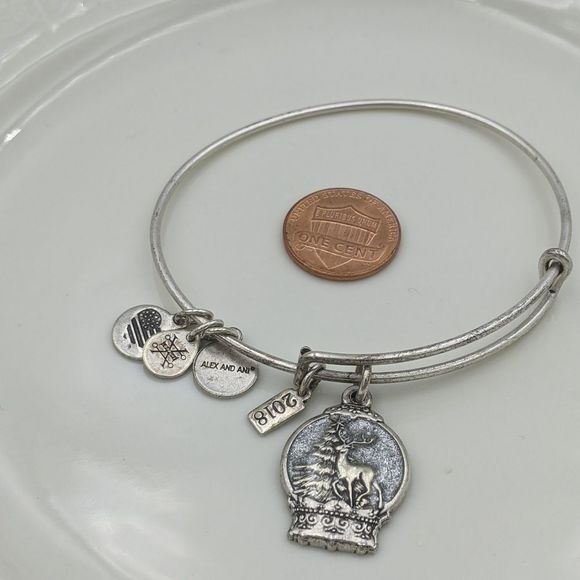 Alex and Ani Rafaleian Silver Snow Globe Bracelet - Picture 5 of 7